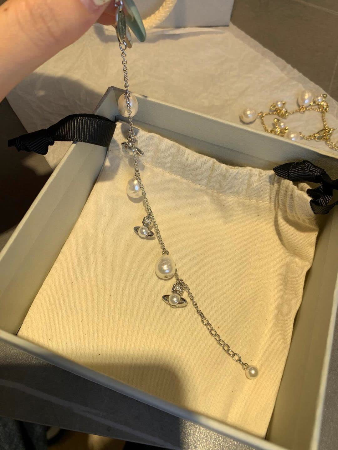 Vivienne Westwood Pearl and Diamond Bracelet